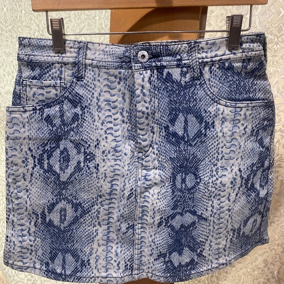 Ladies Vintage Parasuco Snakeskin print Skirt Sz 8 (29) - Picture 6 of 8